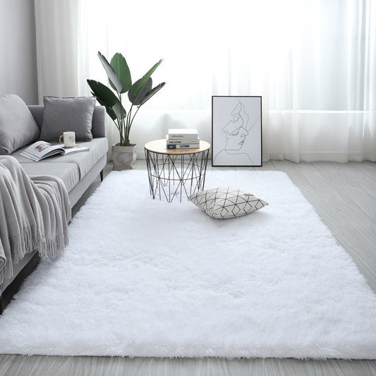 Nordic Fluffy Carpet Rugs For Bedroom living Room Rectangle Large Size Plush Anti-slip Soft Carpet White Red 13 Colors