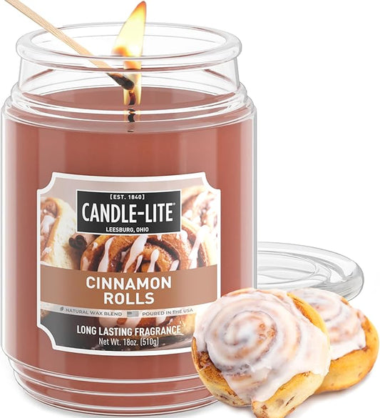 Candle-lite Scented Candles, Cinnamon Pecan Swirl Fragrance, One 18 oz.