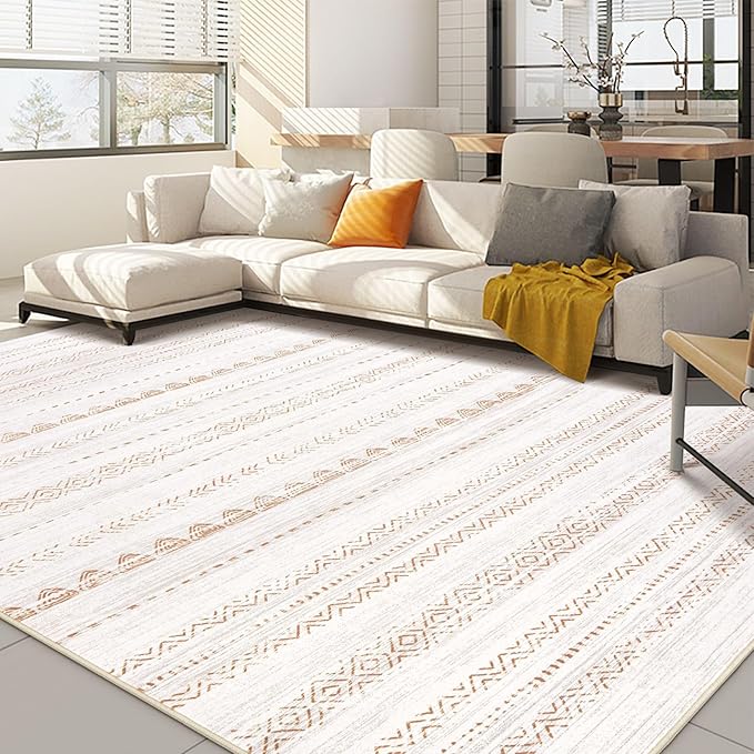 Area Rug Living Room Rugs: 5x7 Large Soft Machine Washable Boho Moroccan